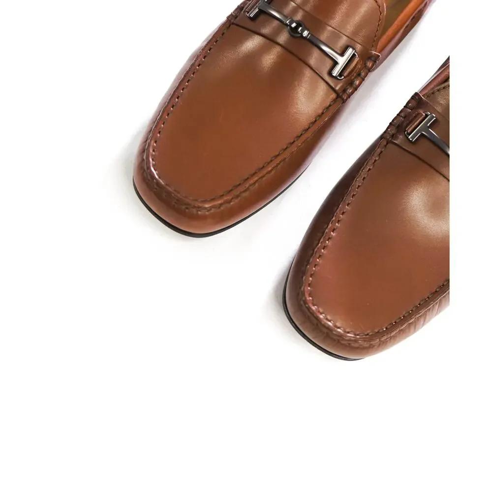 $975 TOD'S - Brown Leather Driving Loafers - US 8.5 (7.5UK)